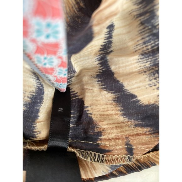 Lafayette 148 New York Tiger Print Blouse - Picture 13 of 15